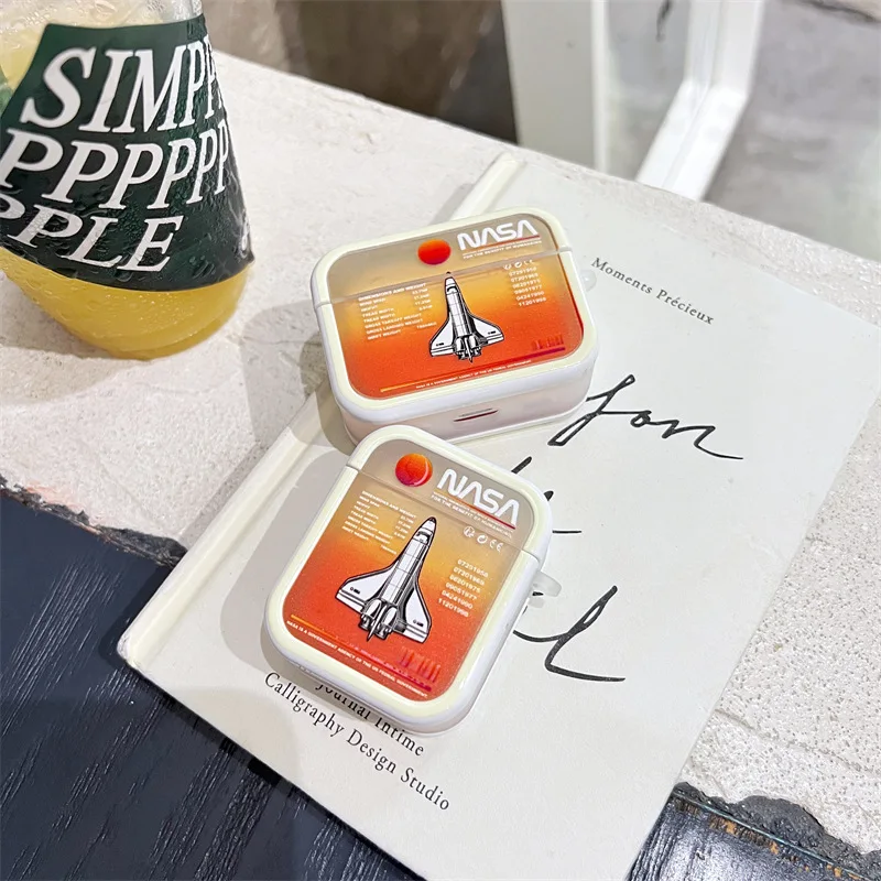 

Fashion Space Shuttle Case for AirPods Pro2 Airpod Pro 1 2 3 Bluetooth Earbuds Charging Box Protective Earphone Case Cover