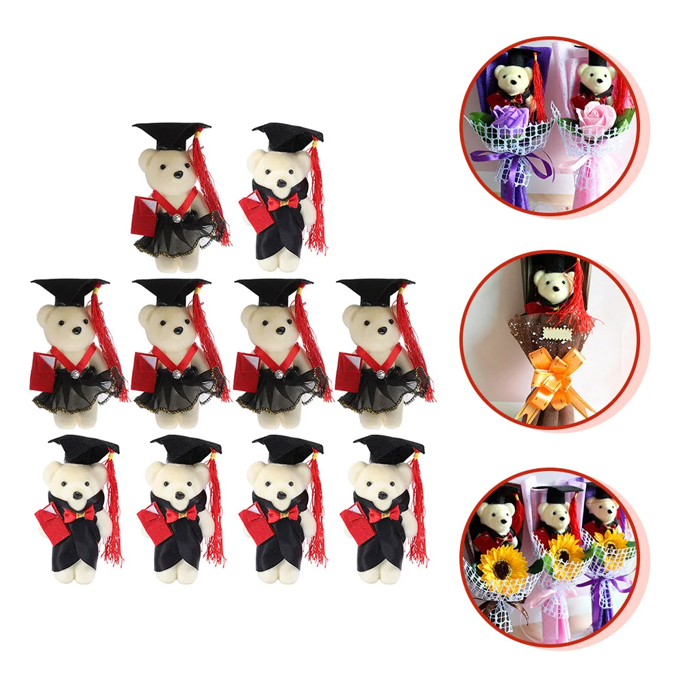 

Ornaments Mini Graduation Bears Stand Miniature Adorable Graduate Toy Animals