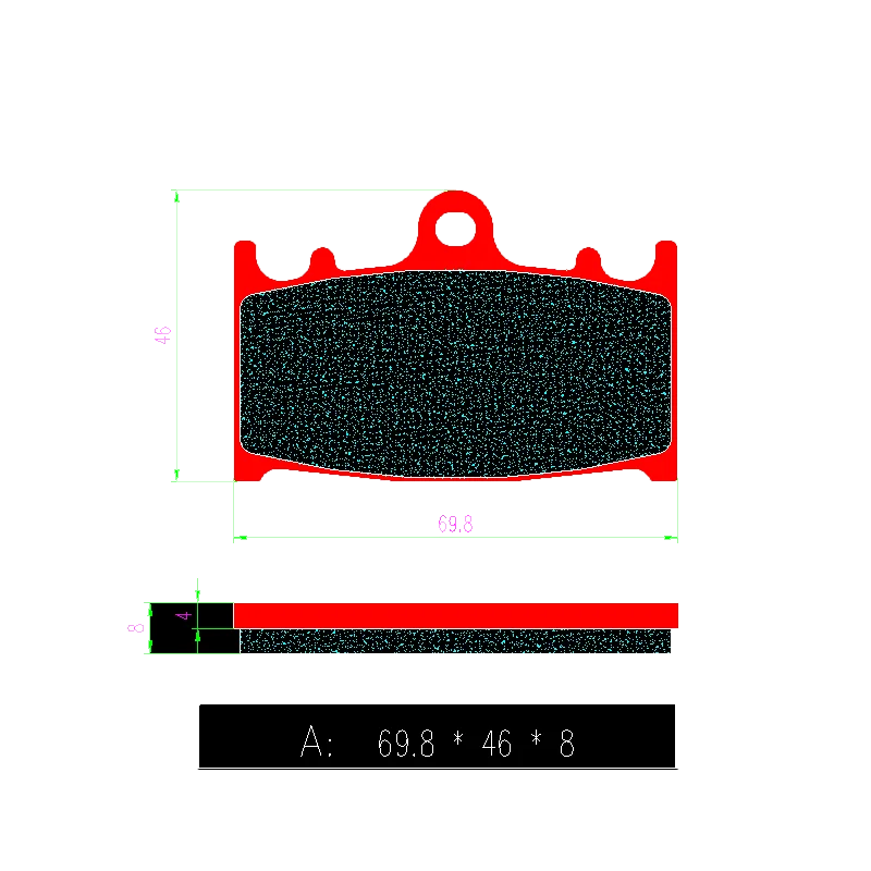 Керамические передние и задние тормозные колодки для мотоциклов SUZUKI GSR 400 GSR400