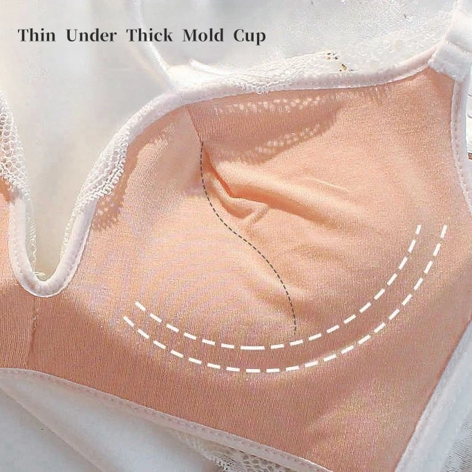 Женский бюстгальтер пуш-ап без косточек регулируемый с латексными вставками