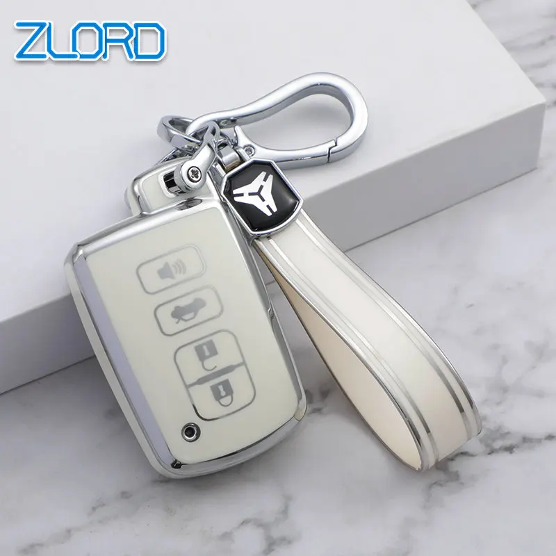 

ТПУ чехол для автомобильного ключа с дистанционным управлением, чехол-брелок для Toyota Avalon Camry Corolla RAV4 Highlander Auris CHR Land Cruiser, брелок с 4 кнопками