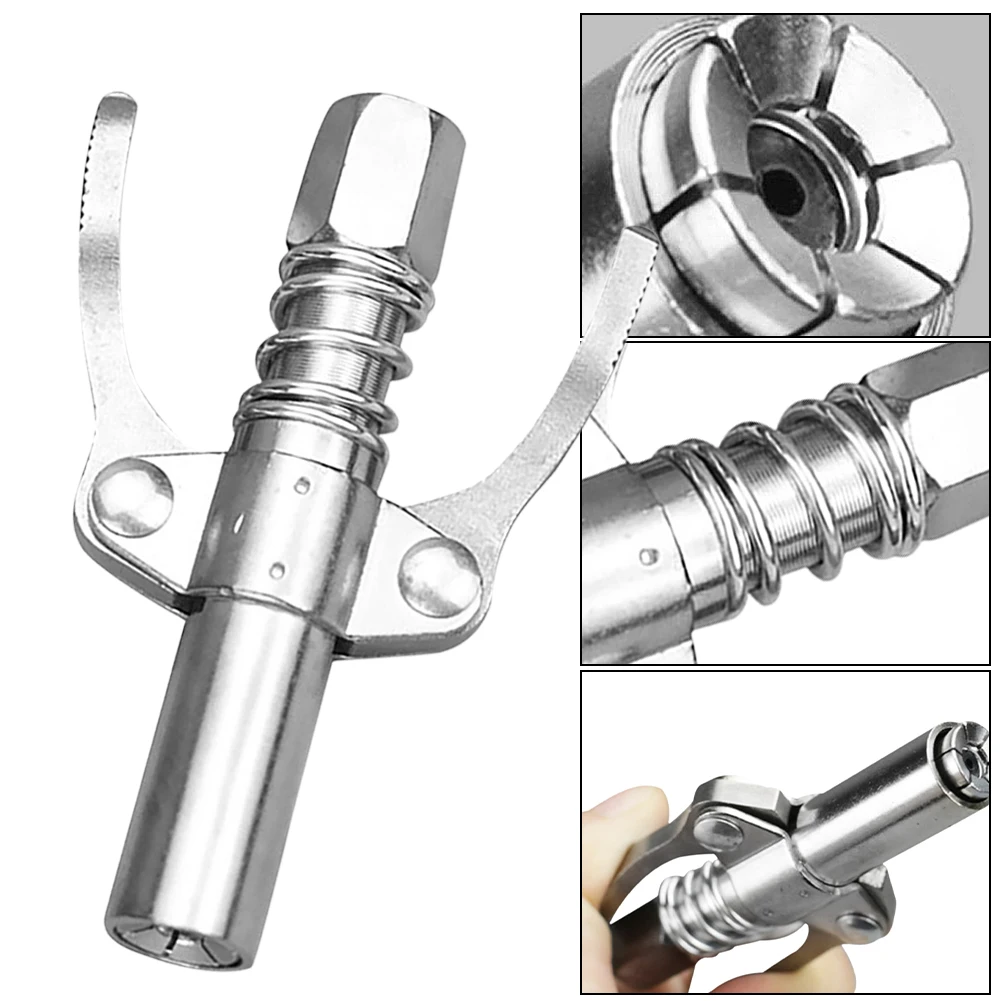 

Grease Gun Coupler 10000PSI High Pressure Grease Tip Leakproof Quick Release Lock Lubricant Tip for Manual Electric Pneumatic
