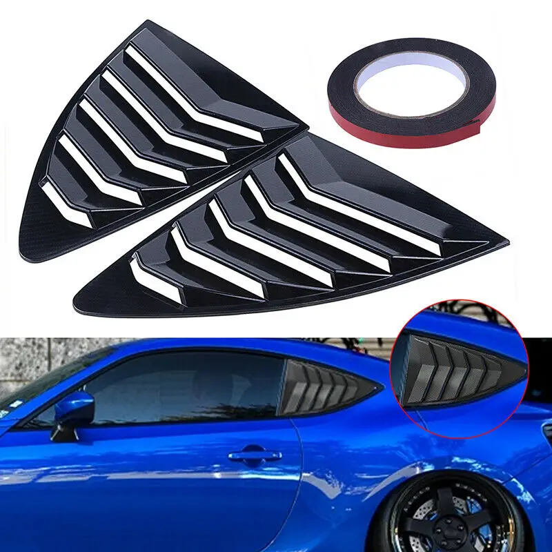 Автомобильный абажур из углеродного волокна ABS на заднюю четверть окна жалюзи