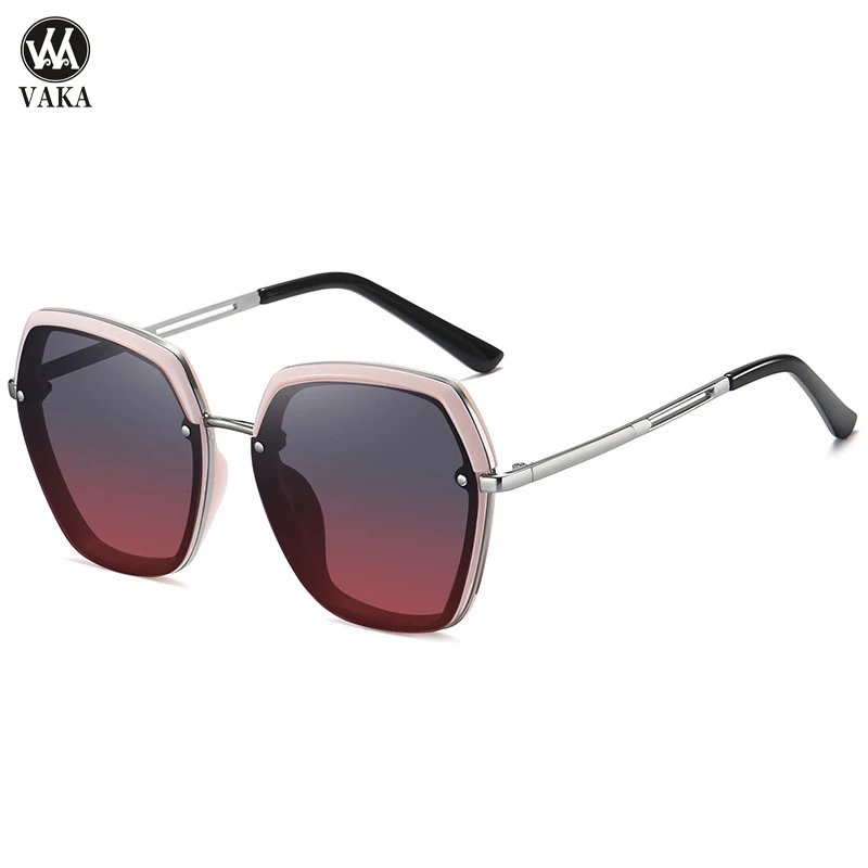 

Fashion Square Gradient Mirror Polarized Sunglasses Women 2023 Retro Brand Designer Sun Glasses Female Big Frame UV400