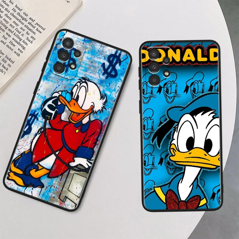 Чехол для телефона Disney Дональд Дак черный чехол Samsung Galaxy A91 A81 A71 A51 A42 A31 A21S A12 A11 A04 S E