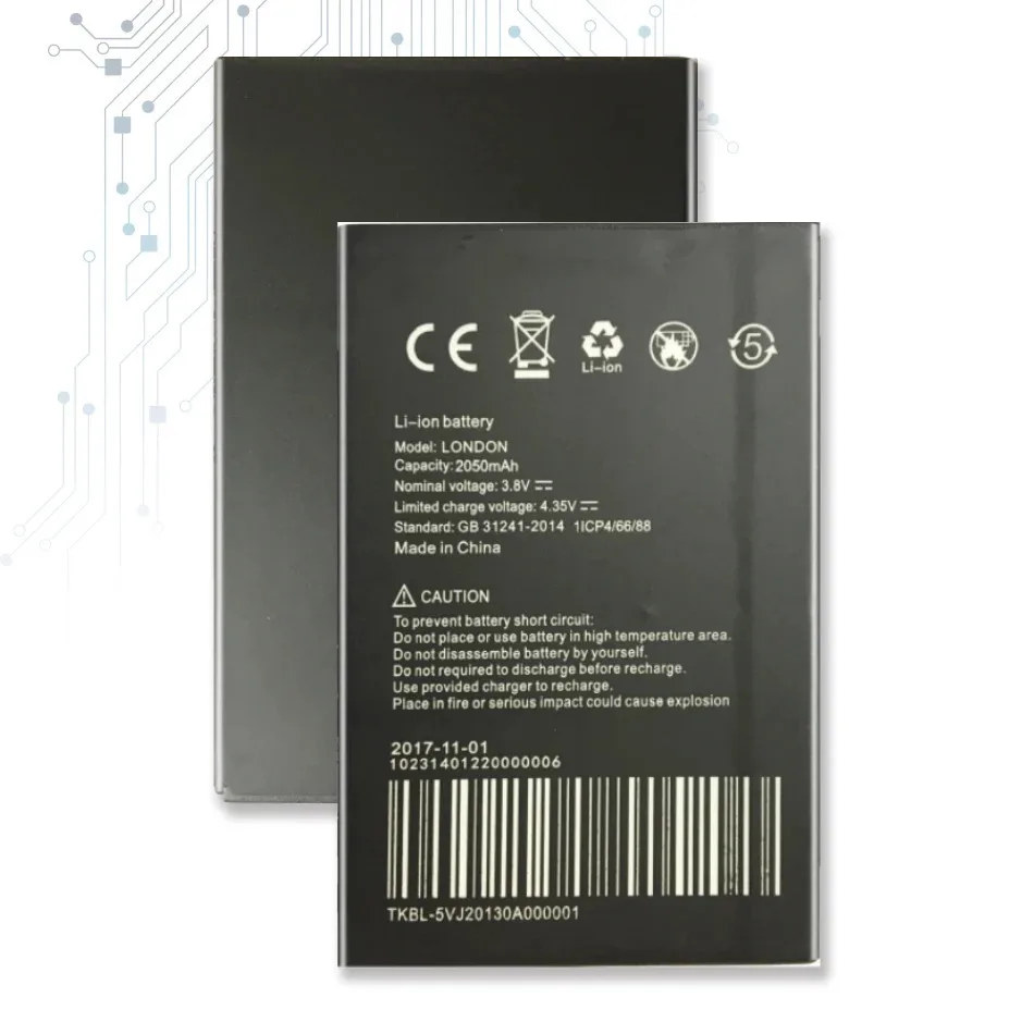 Сменный аккумулятор 2050 мАч для UMI London/Pixus Jet/Bravis A506/Kiano Elegance 5.1 + номер отслеживания