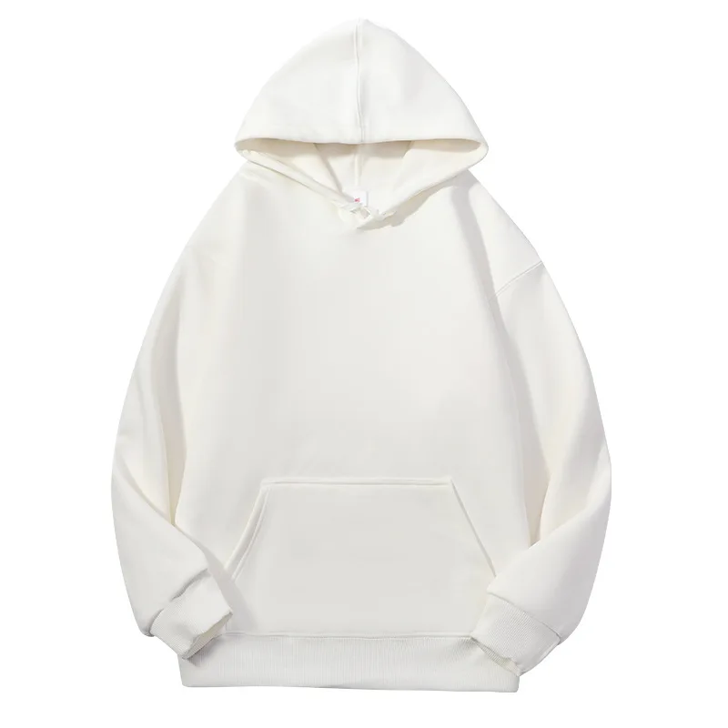 Зимняя хлопковая толстовка с капюшоном плюс бархатная плотная однотонная