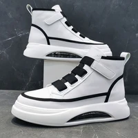 white high top shoes men s trendy 2022 spring new versatile platform air cushion height increasing insole casual sneakers shoes