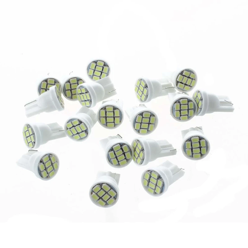 

20 X T10 W5W 168 194 8 SMD LED Bulb Light White Lights For Car
