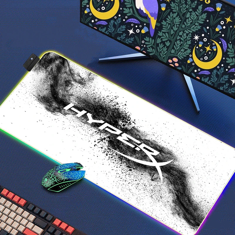 

Коврик для мыши H-HyperX со светодиодной подсветкой Xxl, игровой коврик для мыши, игровые аксессуары, Настольный коврик, Настольный коврик, дешевый игровой шкаф для ПК