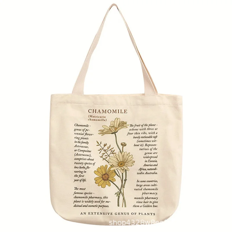 

DICHOS literary style hand bags Large Capacity English Poetry Canvas All Match High Quality Texture Women Shoulder Commuter Bag