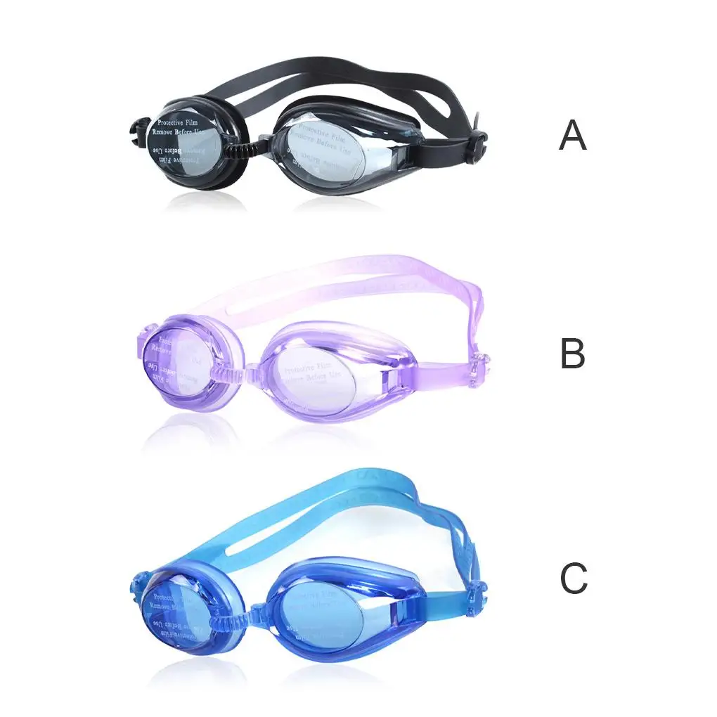 

Swimming Glasses Waterproof Silicone Swim Eyeglasses Stylish Lenses Comfort Frame Learner Pool with Earplug No 2