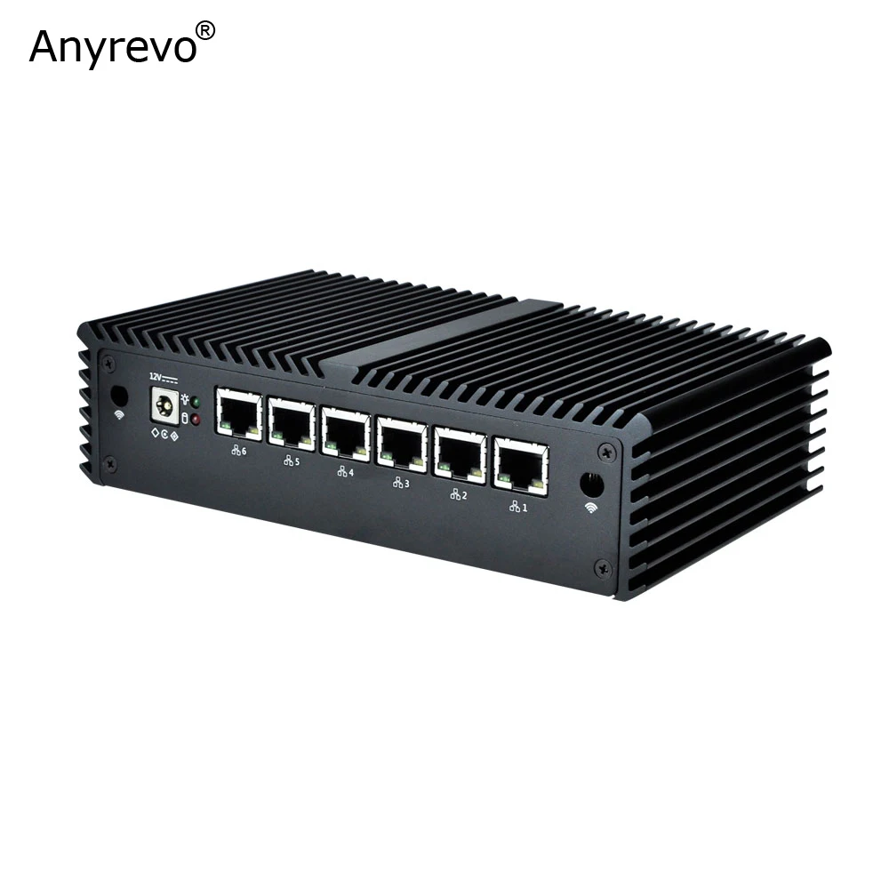 Алюминиевый Чехол для pfSense / OPNsense Intel 7-го поколения Celeron 3865U Mini PC с DDR4 6 i211AT Gigabit LAN RS232