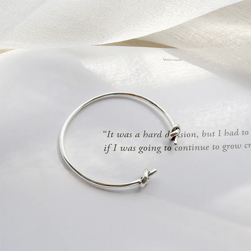 Индивидуальный винтажный минималистичный браслет из стерлингового серебра S925