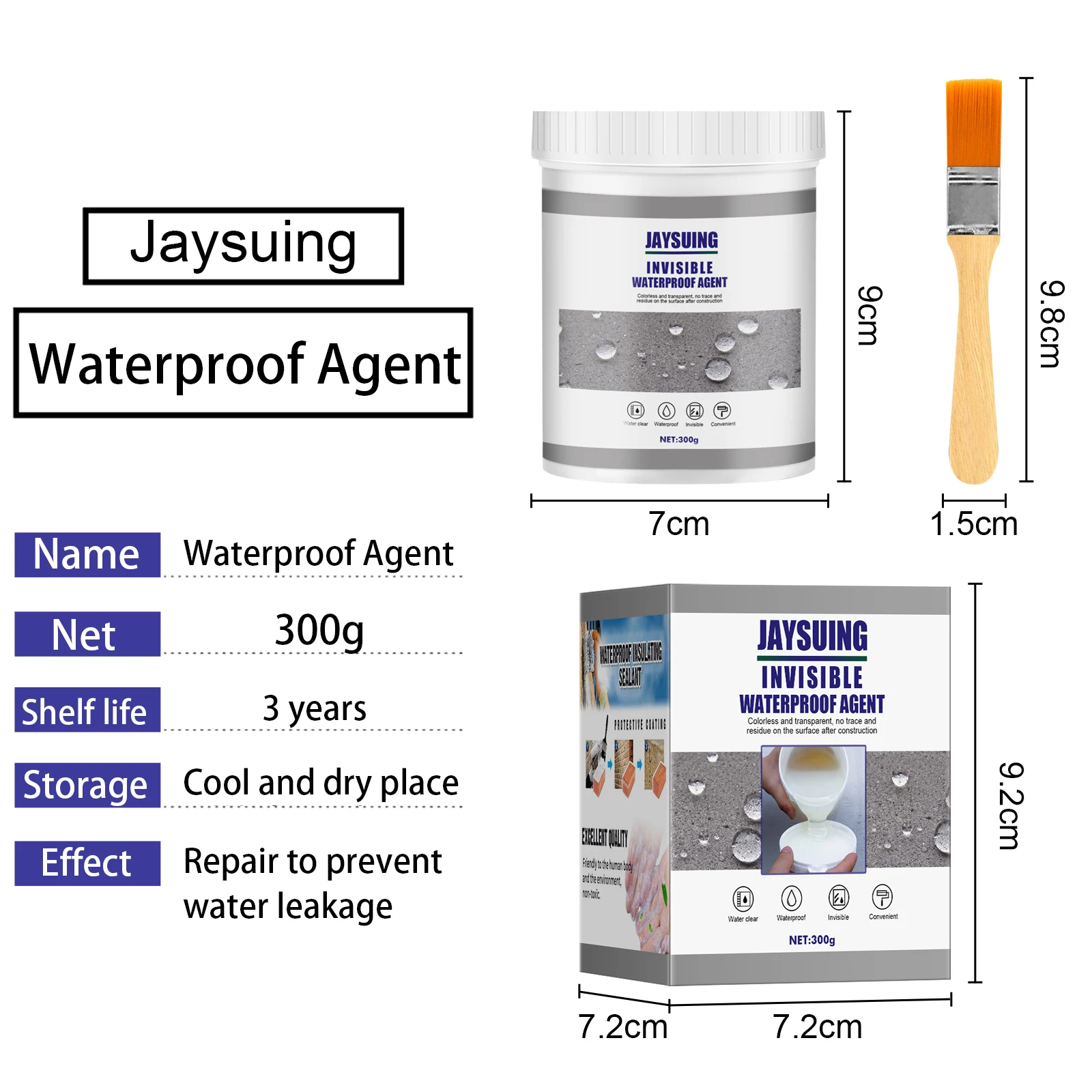 

Waterproof Sealant Agent for Kitchen Exterior Wall and Toilet&Bathroom, no Smashing Brick Plugging and Leak Repairing Paint