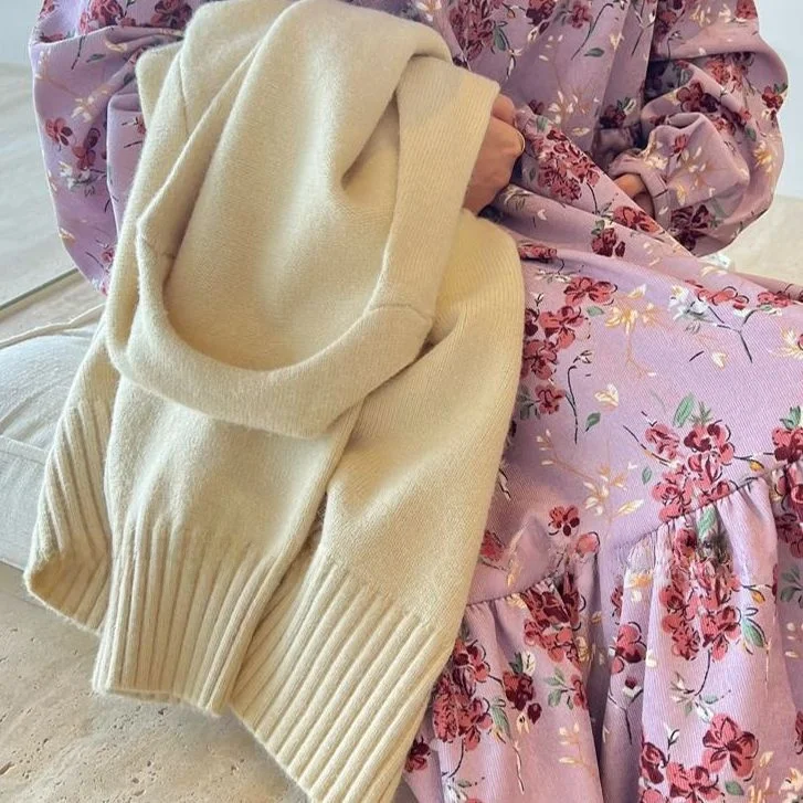 [Улун из молочной соли] HL осеннее повседневное корейское платье с v-образным