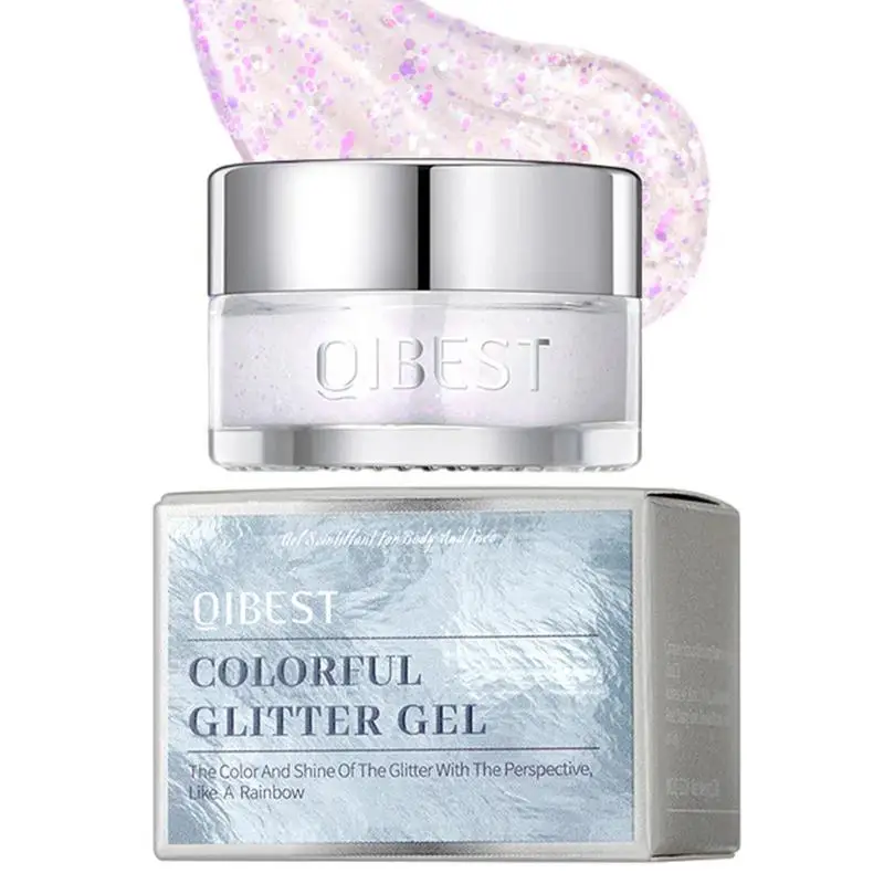 

Face Glitter Gel Self-Adhesive Sequins Cosmetic Body Shimmer Gel Festival Glow Paint Gel 20g Glitter Face Paint And Glow Paint