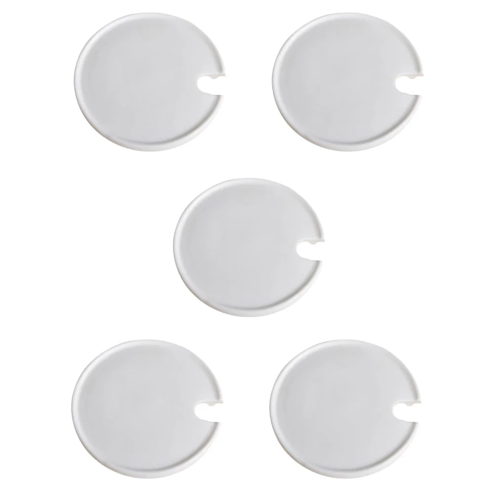 

5pcs Reusable Mug Lids Ceramic Mug Covers Household Cup Covers