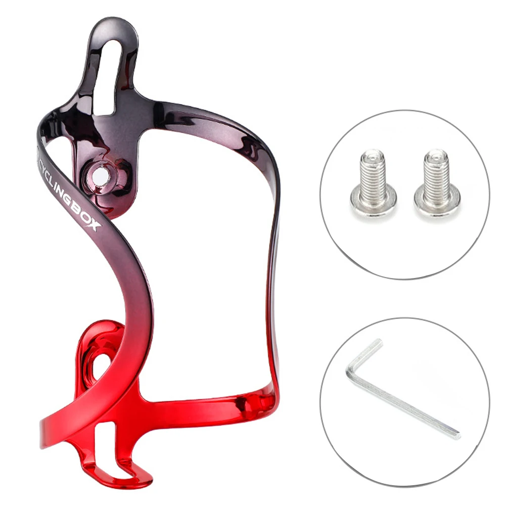 

Aluminum Alloy Rainbow Bicycle Water Bottle Cage Drink Cup Holder Road MTB Rack Thickened Durable Outdoor Cycling Accessories