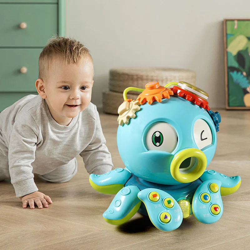

Электронные питомцы, детская головоломка, музыкальные игрушки, руководство ребенку для обучения ползанию, милая форма осьминога, раннее развитие, когнитивные игрушки, подарки