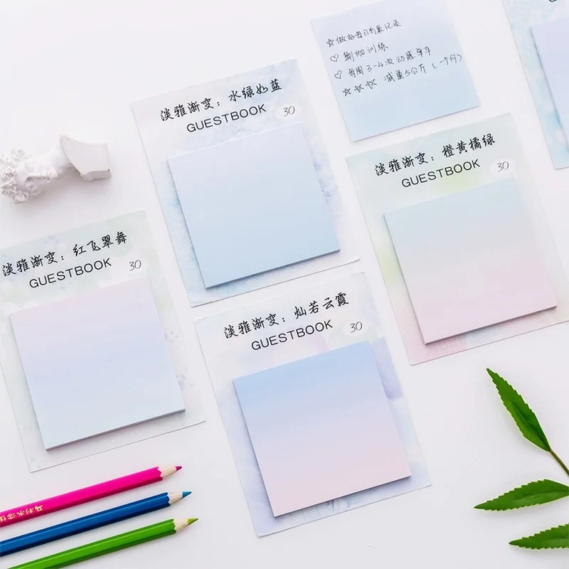 

Color Transparent Sticky Note with Adhesive Self Adhesive Waterproof Paper Memo Paper School Student Office Stationery