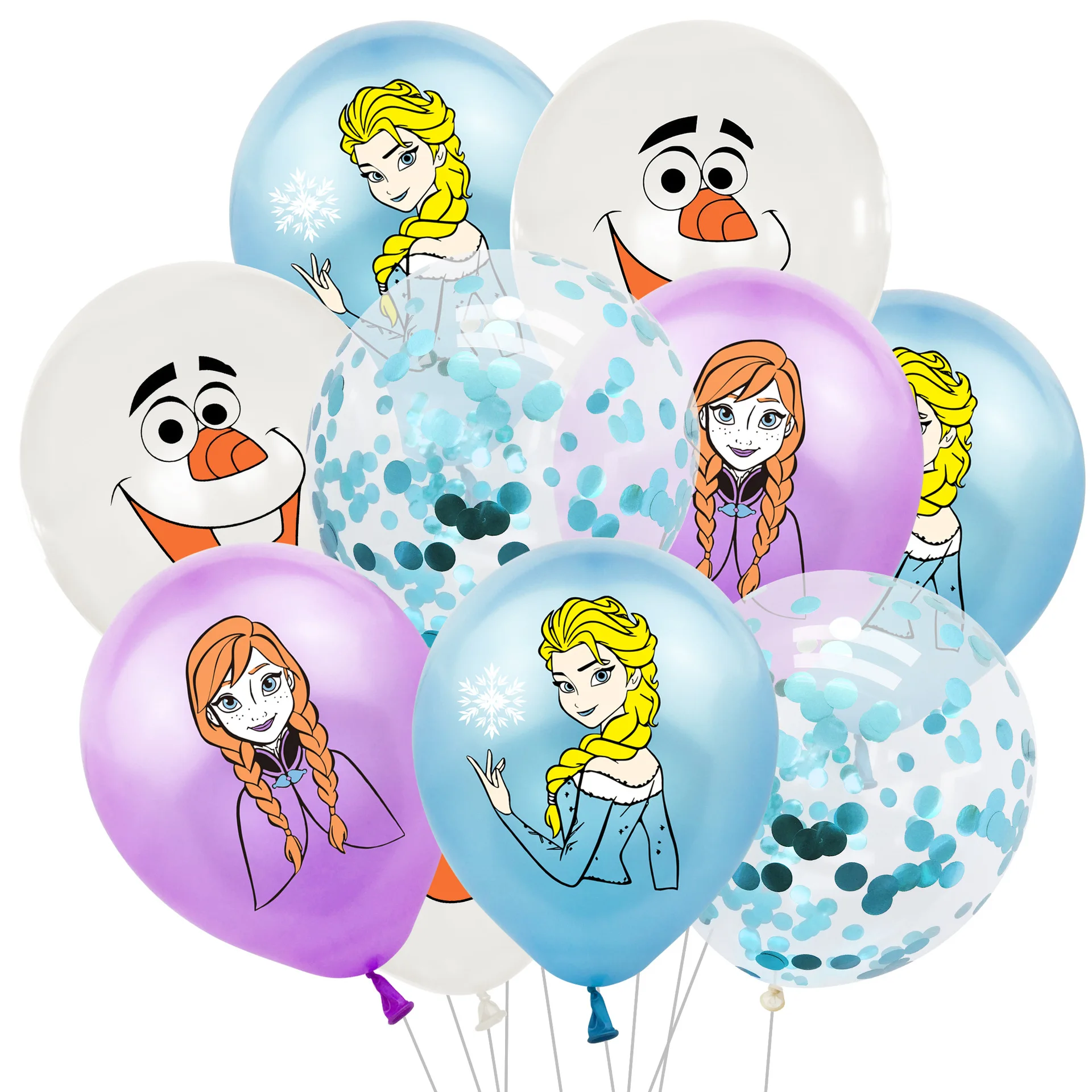 

Cartoon Frozen Theme Princess Elsa Snow 12inch Balloon Happy Birthday For Kid Room Background Birthday Party Decoration Supplies