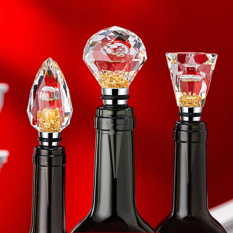 

Gold foil crystal wine stopper universal fresh-keeping bottle stopper household wine sealing stopper
