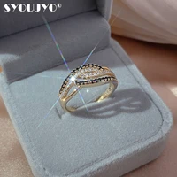 syoujyo twist ethnic style women finger rings with blackwhite natural zircon micro paved 585 rose gold trendy jewelry rings