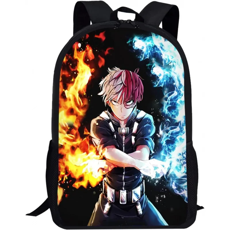 

Рюкзак для мальчиков и девочек аниме Todoroki, прочная сумка для ноутбука манга, большая сумка для книг, дорожный рюкзак, износостойкая повседневная школьная сумка