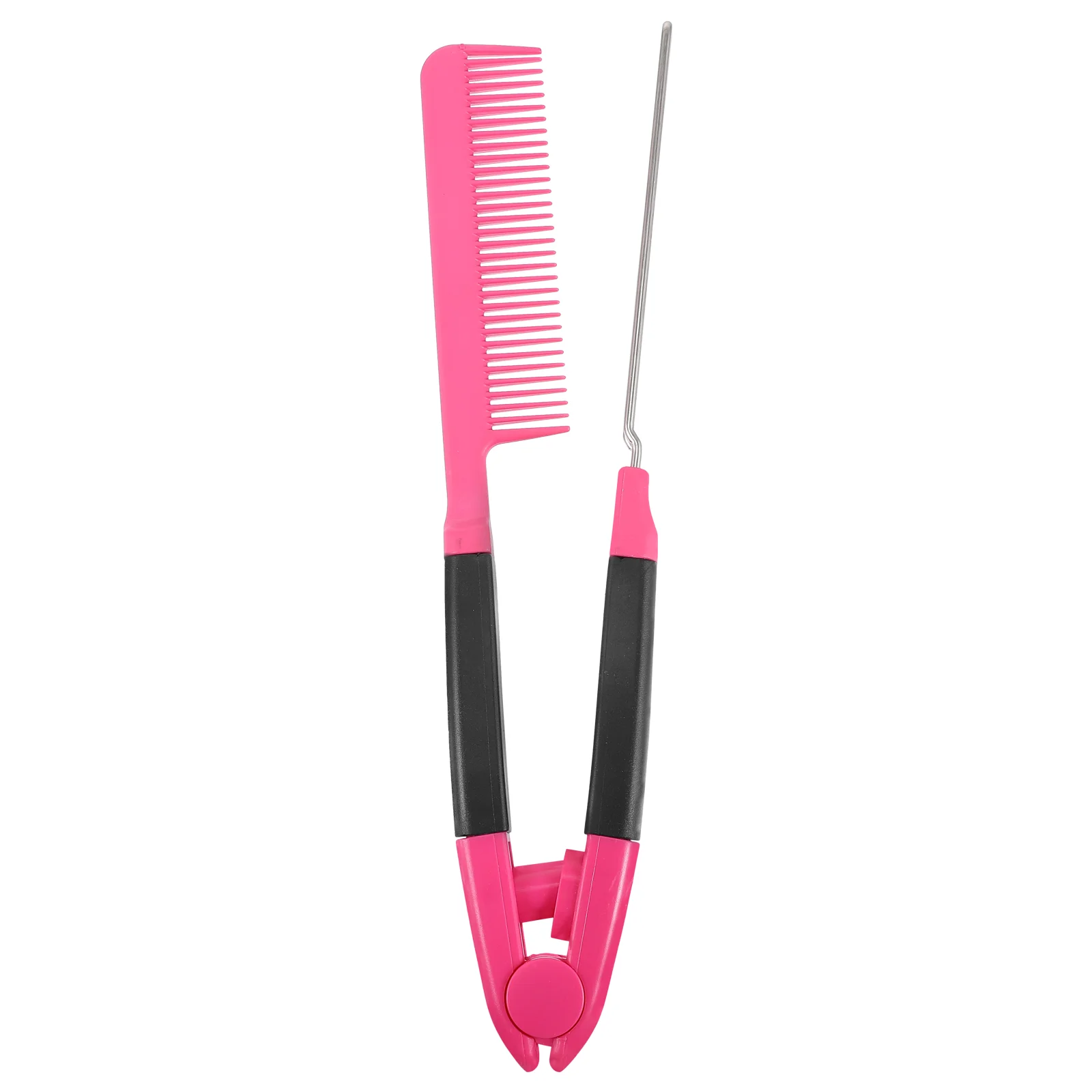 

Comb Hair Straightener Flat Brush Shaped V Hairdressing Salon Iron Straightening Styling Clamp Curling Knotty Splint Grip
