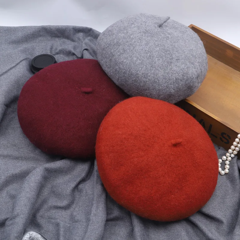 

NY Brand Beret Ladies Designer Light Luxury Autumn and Winter Fashion Knitted British Retro Tide All-match Wool Octagonal Hat