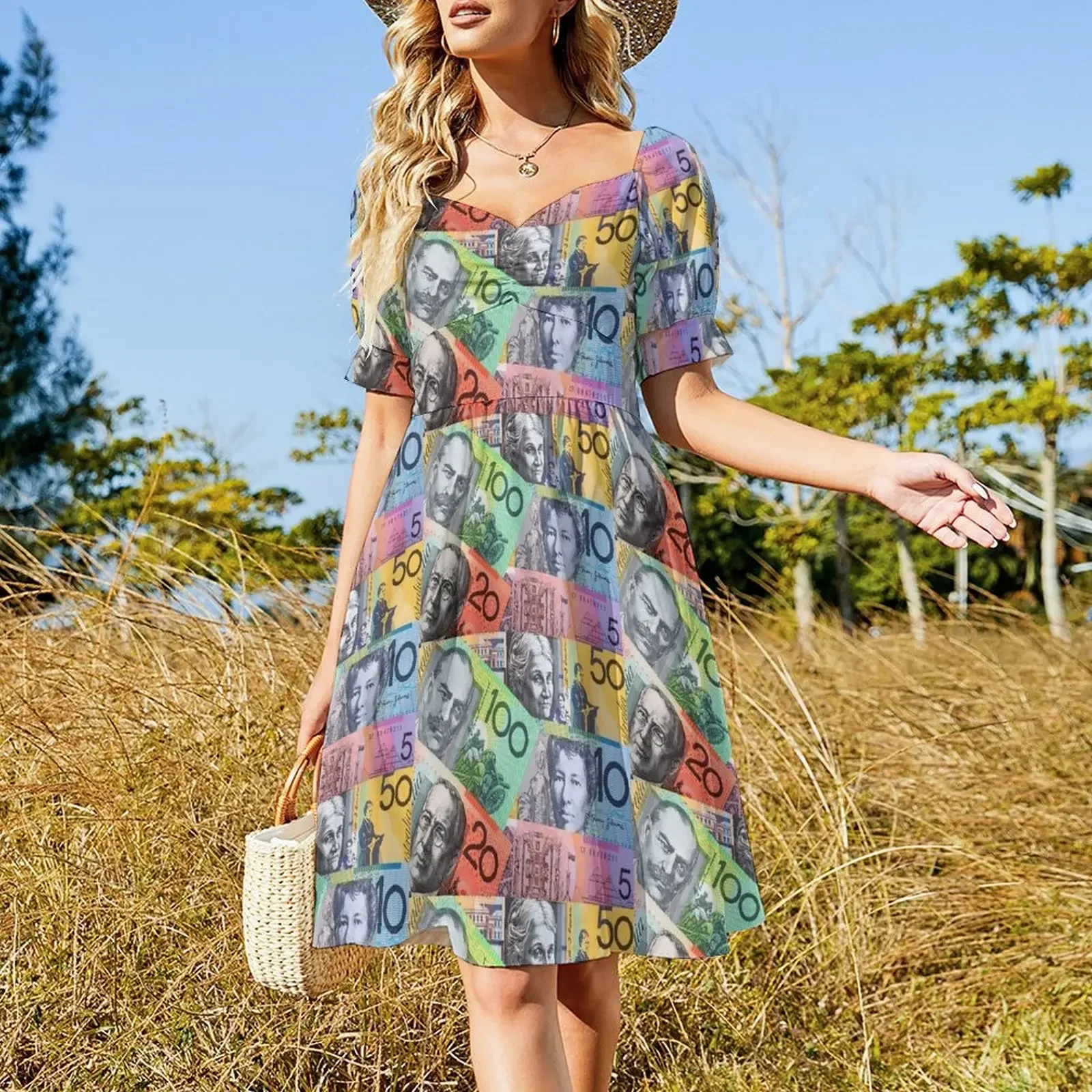 Платье без рукавов с австралийскими долларами летнее платье для женщин платья 2025