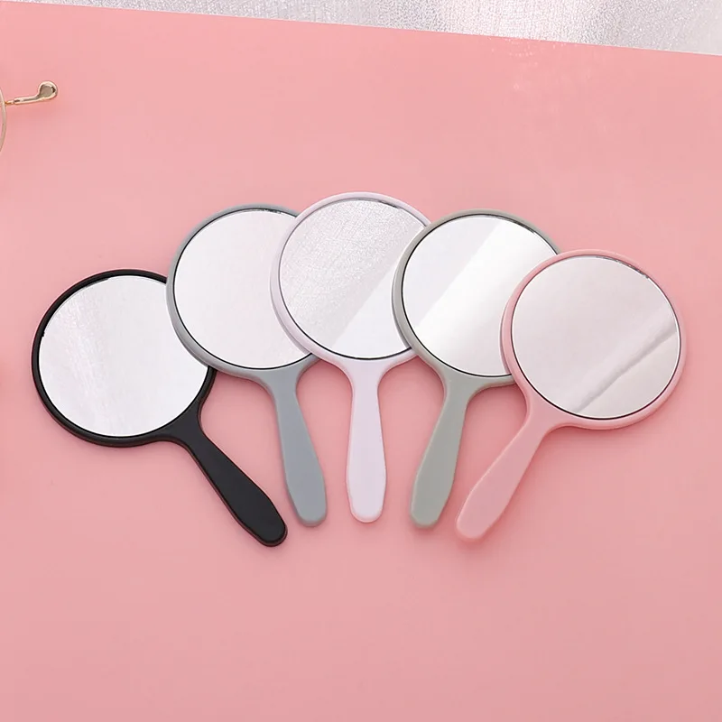 

Make Up Mirror With Hand Held Round Makeup Vanity Mirror SPA Salon Compact Mirrors Portable Mini Cosmetic Mirror for Women Girls