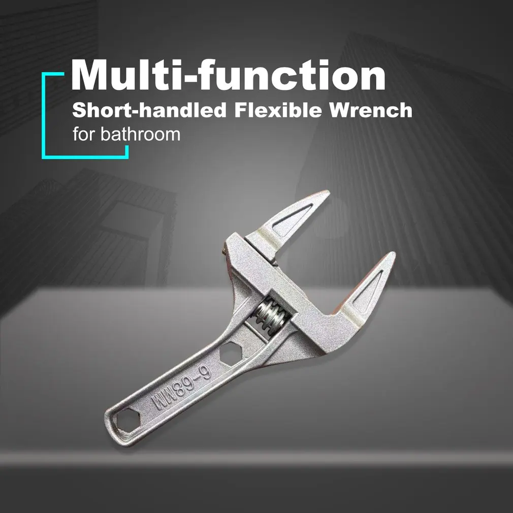 

New 16-68mm Multifunction Activities Wrench 20cm Mini Adjustable Spanner Open-End Wrench Short Shank Large Openings Ultra Thin