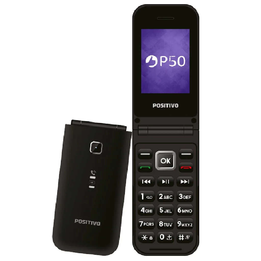 

Celular Positivo P50 Flip Sos Lanterna Camera Radio Preto Id