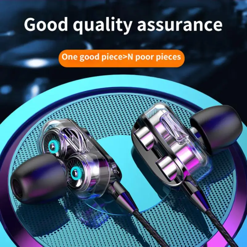 

Wired Headset Earphones 3.5mm HiFi Stereo Noise Reduction Earbuds Sports Headphones With Mic For IPhone Xiaomi Huawei Samsung