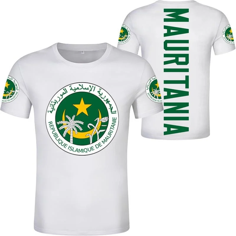 

O logotipo da camisa da mauritânia t livre o número de nome feito sob encomenda mrt camiseta foto texto da cópia da roupa não se