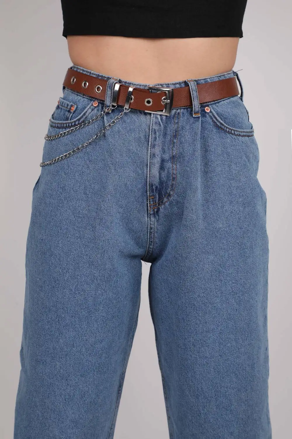 

Double Chain Leather Belt