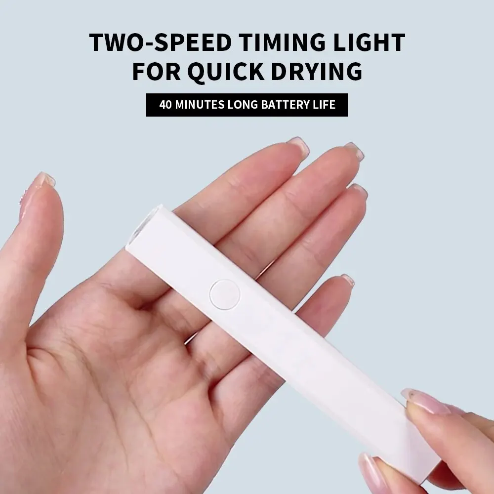Миниатюрная перезаряжаемая Сушилка для ногтей портативный фонарик УФ-лампа