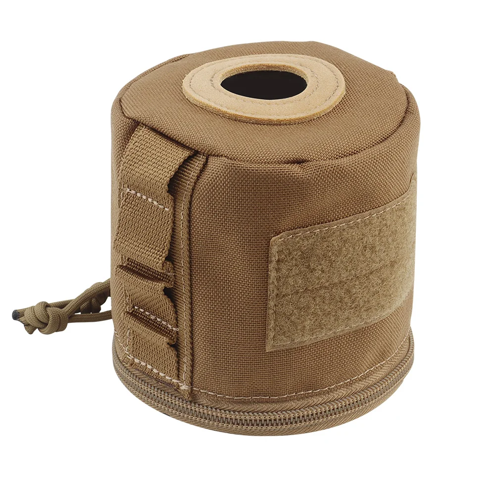 

Tactical Toilet Tissue Roll Holder Pouch Round Case YKK Zipper Bottom Napkins Hunting Accessories Military Gear Equipment Nylon