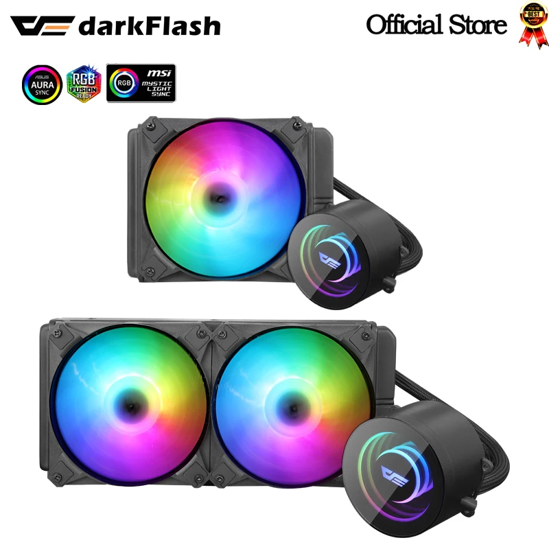 Водяной охладитель darkflash DX240 радиатор для процессора 4 контакта PWM RGB aura Sync Intel LGA
