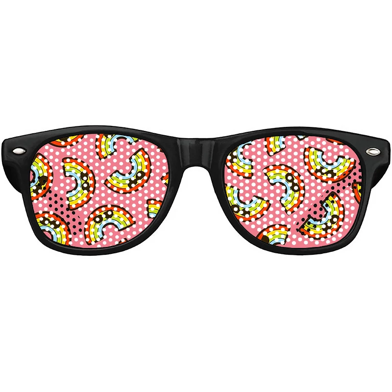 

Fashion Funny Glasses Cool Rainbow Birthday Holiday Party Glasses Summer Beach Wedding Sunglasses For Women Men Eyeglasses