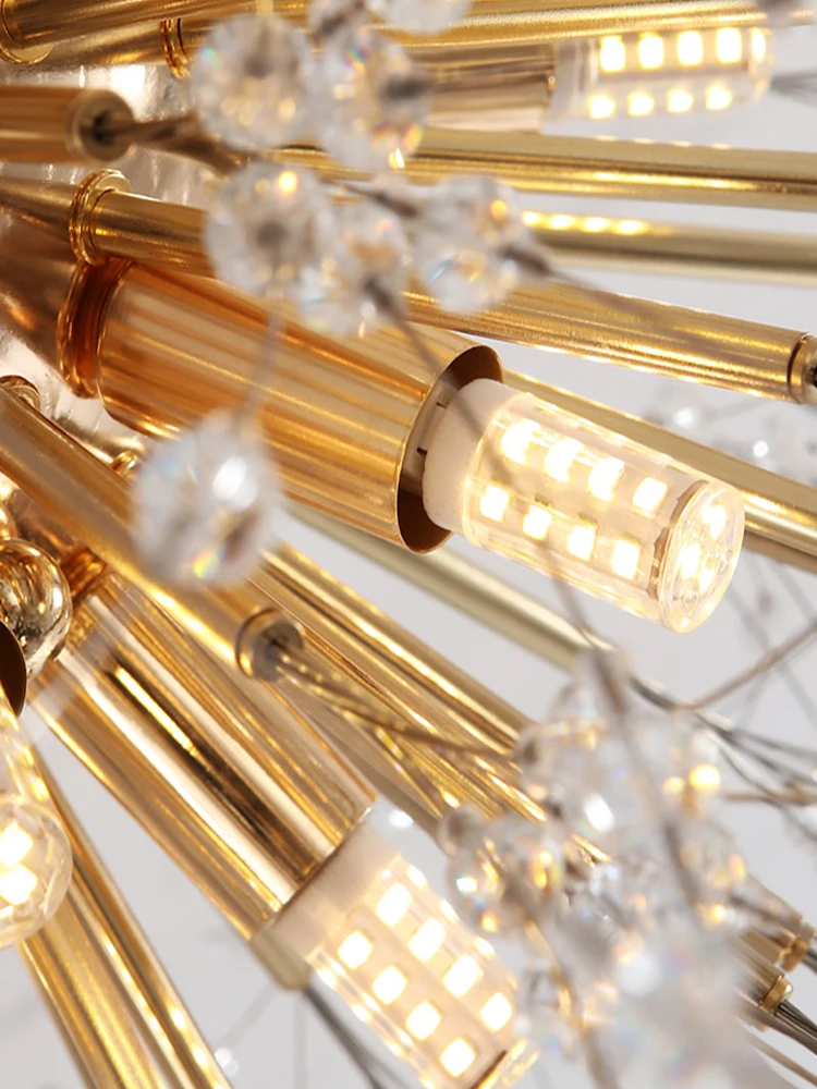 Продажа 2021 современная хрустальная лампа-одуванчик для гостиной, столовой, украшение для дома