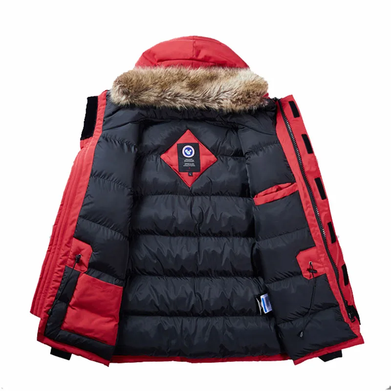 VARSANOL Hooded Men's Parka Jackets Winter Warm Men Jacket Coat Embroidery Outerwear Windbreaker Thick Parkas Male Plus Size 8XL