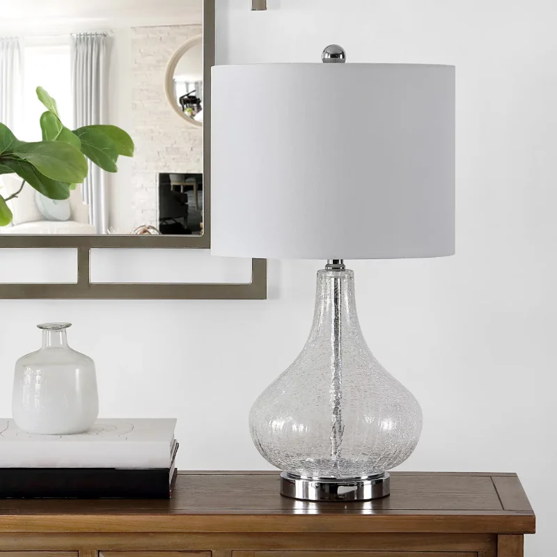

SAFAVIEH Brooks 24" Table Lamp | Clear | Room Decor Lamparas De Mesa Para El Dormitorio Night Light