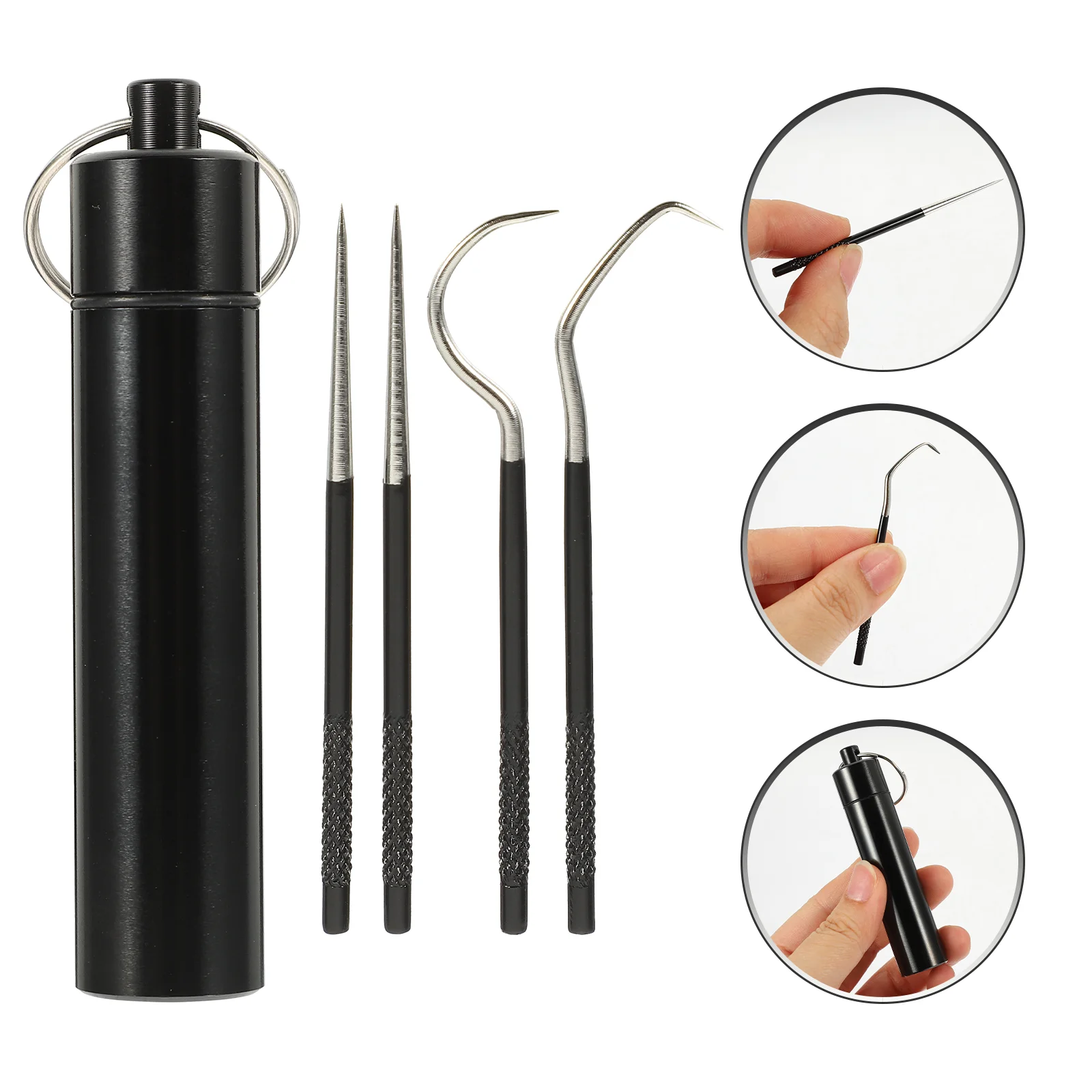 

Teeth Four Piece Set Miniature Tooth Pick Simple Personal Toothpicks Portable Tools Oral Care