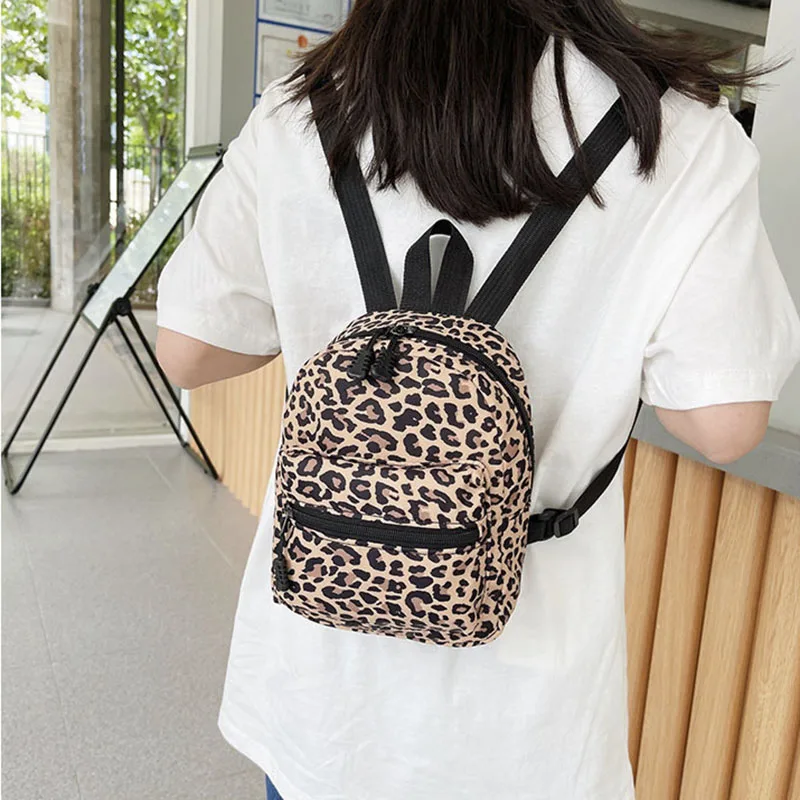 

Mini Backpacks for Women New Trend 2023 Nylon Female Bag Animal Printing Small Feminina Backpack School Bags Teen Girls Knapsack
