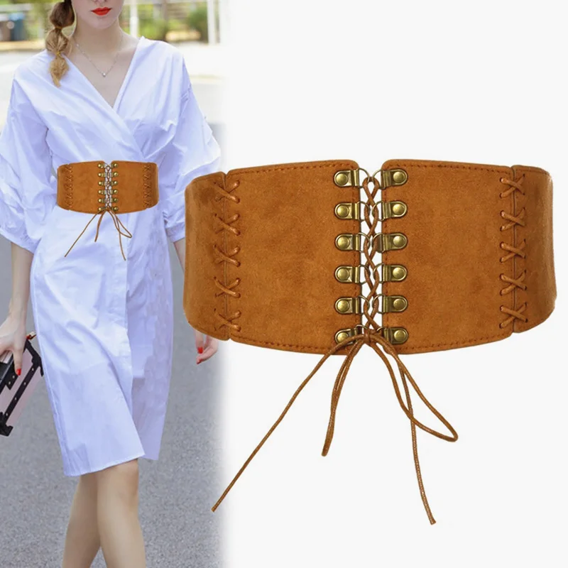 Fashion Elastic Corset Wide Belt for Women Luxury Brand Designer Waist Strap Female Dress Skirt Coat Decorative Girdle