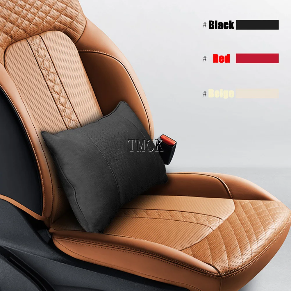Фото Для Mercedes Benz W177 W247 W205 W206 W213 W214 C118 H247 X247 X253 X254 W167 Автомобильные аксессуары Алькантара Подголовник Поясничная подушка №3