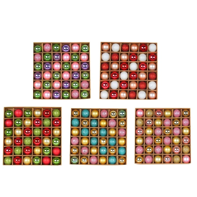 

Christmas Ball Ornaments 36 Pcs Christmas Tree Decorations Set 1.2" Shatterproof Colorful Plastic Balls for Holiday